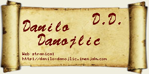 Danilo Danojlić vizit kartica